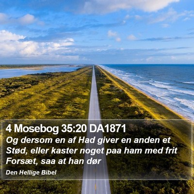 4 Mosebog 35:20 DA1871 Bible Verse Image