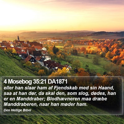 4 Mosebog 35:21 DA1871 Bible Verse Image