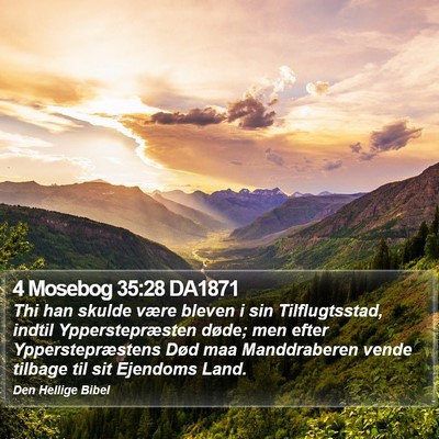 4 Mosebog 35:28 DA1871 Bible Verse Image