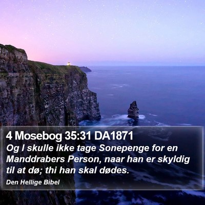 4 Mosebog 35:31 DA1871 Bible Verse Image