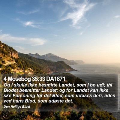 4 Mosebog 35:33 DA1871 Bible Verse Image