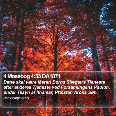 4 Mosebog 4:33 DA1871 Bible Verse Image