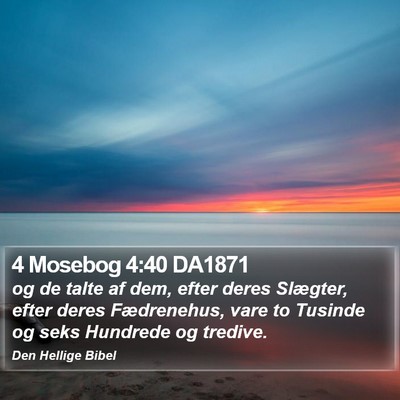 4 Mosebog 4:40 DA1871 Bible Verse Image