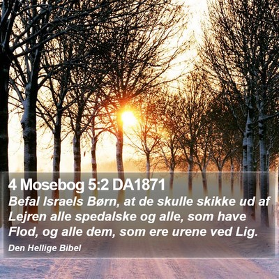 4 Mosebog 5:2 DA1871 Bible Verse Image
