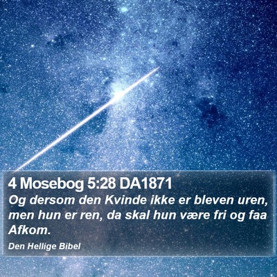 4 Mosebog 5:28 DA1871 Bible Verse Image