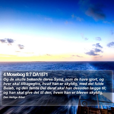 4 Mosebog 5:7 DA1871 Bible Verse Image