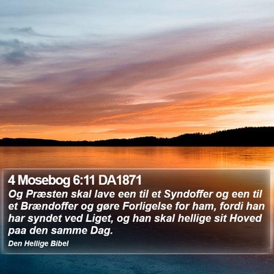 4 Mosebog 6:11 DA1871 Bible Verse Image
