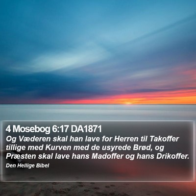 4 Mosebog 6:17 DA1871 Bible Verse Image