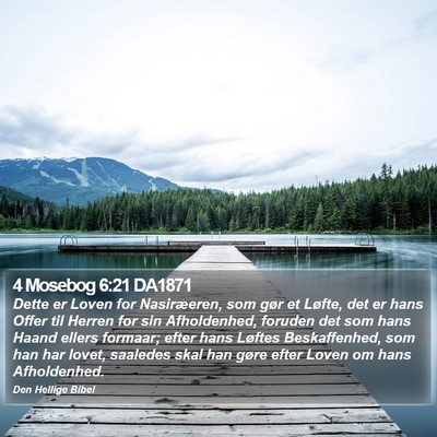4 Mosebog 6:21 DA1871 Bible Verse Image