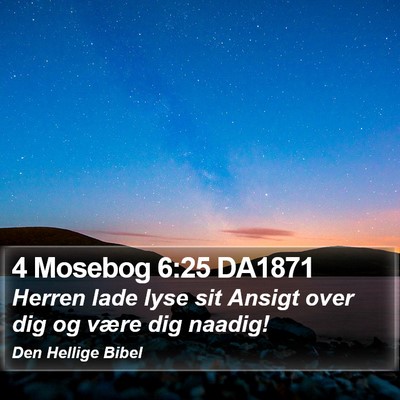 4 Mosebog 6:25 DA1871 Bible Verse Image