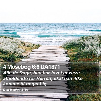 4 Mosebog 6:6 DA1871 Bible Verse Image