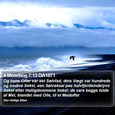 4 Mosebog 7:13 DA1871 Bible Verse Image