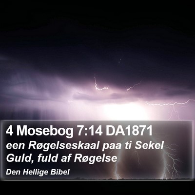 4 Mosebog 7:14 DA1871 Bible Verse Image