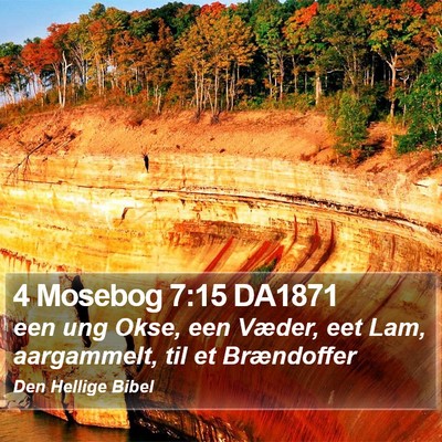 4 Mosebog 7:15 DA1871 Bible Verse Image
