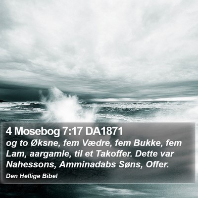 4 Mosebog 7:17 DA1871 Bible Verse Image