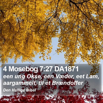 4 Mosebog 7:27 DA1871 Bible Verse Image
