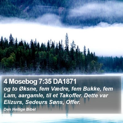 4 Mosebog 7:35 DA1871 Bible Verse Image