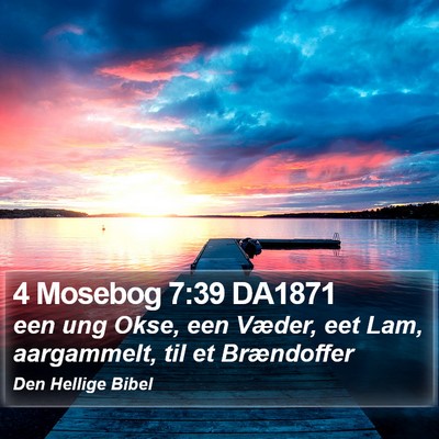 4 Mosebog 7:39 DA1871 Bible Verse Image