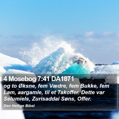 4 Mosebog 7:41 DA1871 Bible Verse Image