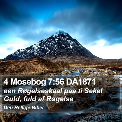 4 Mosebog 7:56 DA1871 Bible Verse Image