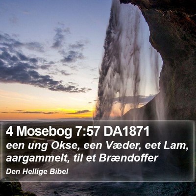 4 Mosebog 7:57 DA1871 Bible Verse Image