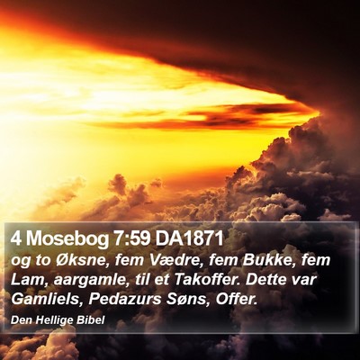 4 Mosebog 7:59 DA1871 Bible Verse Image