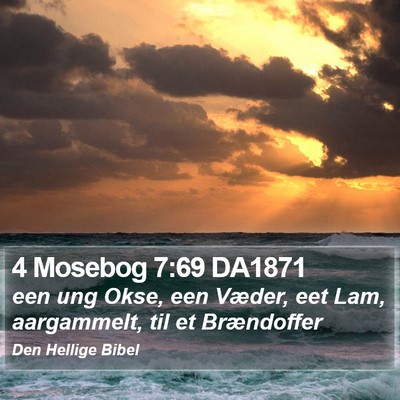 4 Mosebog 7:69 DA1871 Bible Verse Image