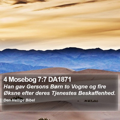 4 Mosebog 7:7 DA1871 Bible Verse Image