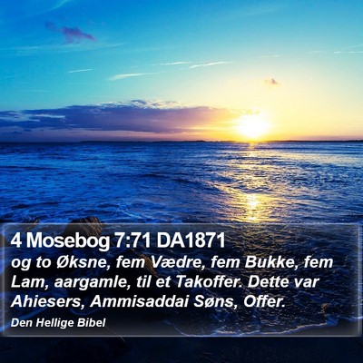 4 Mosebog 7:71 DA1871 Bible Verse Image