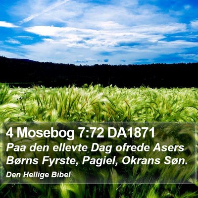 4 Mosebog 7:72 DA1871 Bible Verse Image