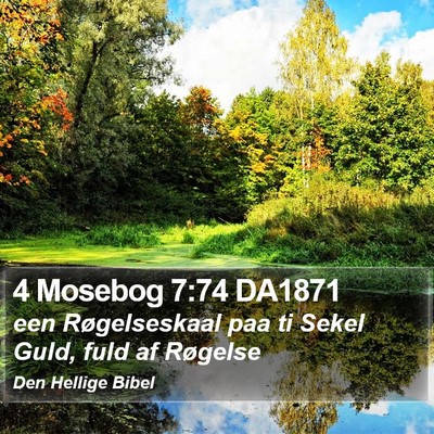 4 Mosebog 7:74 DA1871 Bible Verse Image