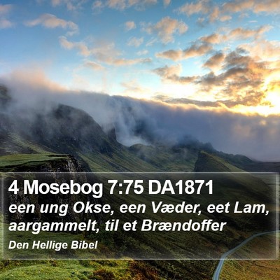 4 Mosebog 7:75 DA1871 Bible Verse Image