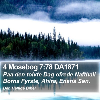 4 Mosebog 7:78 DA1871 Bible Verse Image