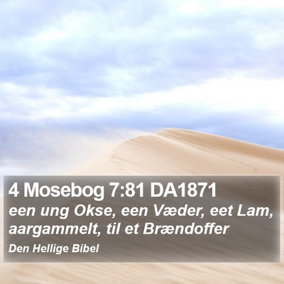 4 Mosebog 7:81 DA1871 Bible Verse Image