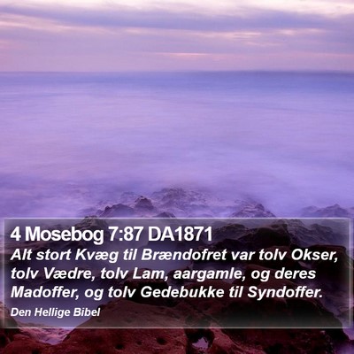 4 Mosebog 7:87 DA1871 Bible Verse Image