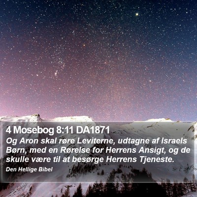 4 Mosebog 8:11 DA1871 Bible Verse Image