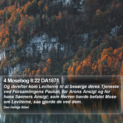 4 Mosebog 8:22 DA1871 Bible Verse Image
