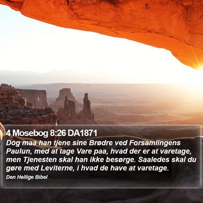 4 Mosebog 8:26 DA1871 Bible Verse Image