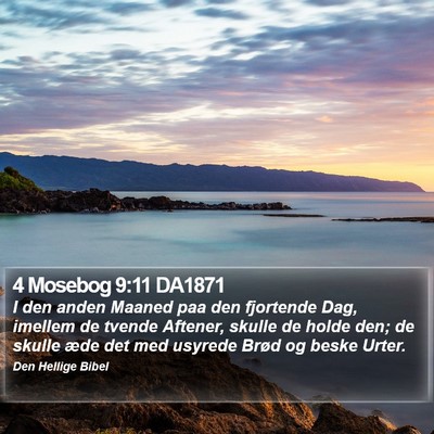 4 Mosebog 9:11 DA1871 Bible Verse Image