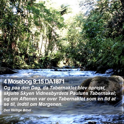 4 Mosebog 9:15 DA1871 Bible Verse Image