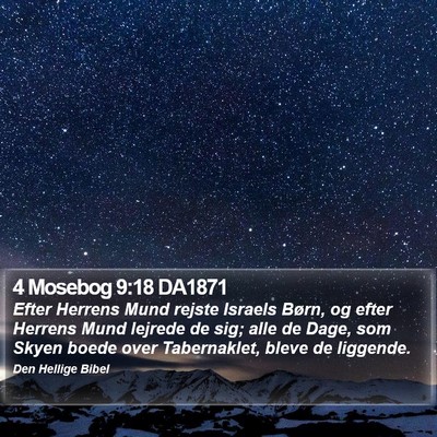 4 Mosebog 9:18 DA1871 Bible Verse Image
