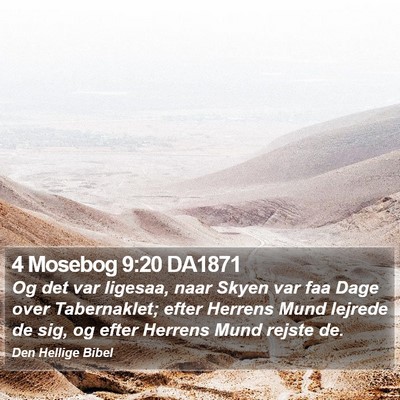 4 Mosebog 9:20 DA1871 Bible Verse Image