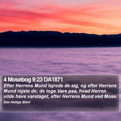 4 Mosebog 9:23 DA1871 Bible Verse Image