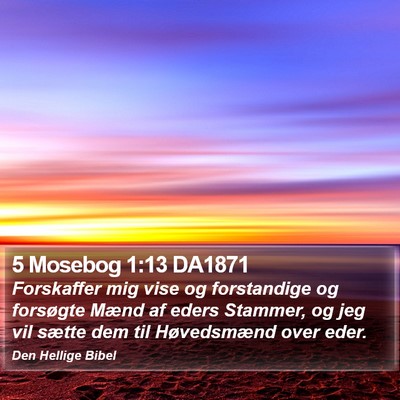 5 Mosebog 1:13 DA1871 Bible Verse Image
