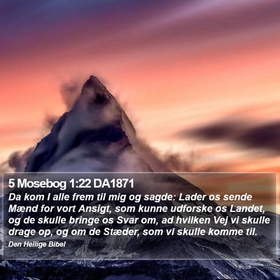 5 Mosebog 1:22 DA1871 Bible Verse Image