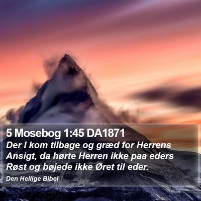 5 Mosebog 1:45 DA1871 Bible Verse Image