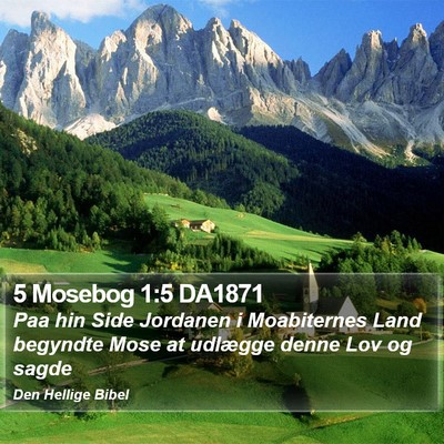 5 Mosebog 1:5 DA1871 Bible Verse Image