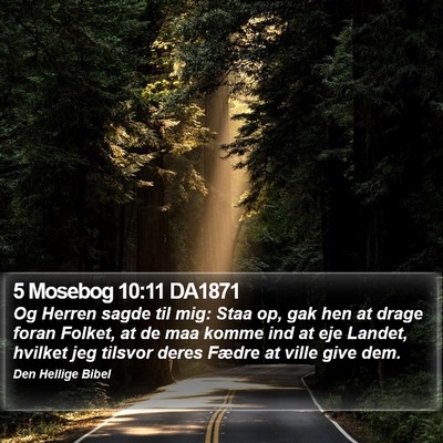 5 Mosebog 10:11 DA1871 Bible Verse Image