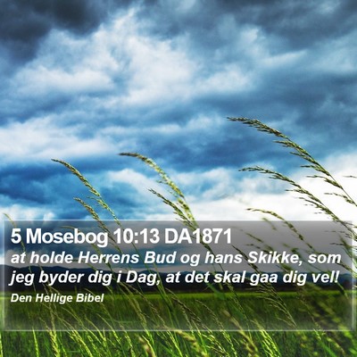 5 Mosebog 10:13 DA1871 Bible Verse Image