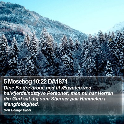 5 Mosebog 10:22 DA1871 Bible Verse Image